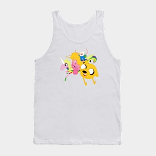 Finn, Jake, Princess Bubblegum and Lady Rainicorn Tank Top